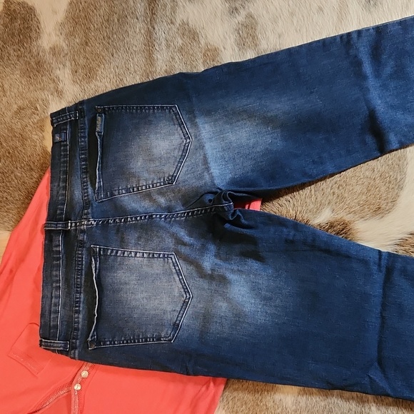 🎁Fresh Groove Acid Wash Raw Edge Ankle Pants - sz 33 - Picture 6 of 7